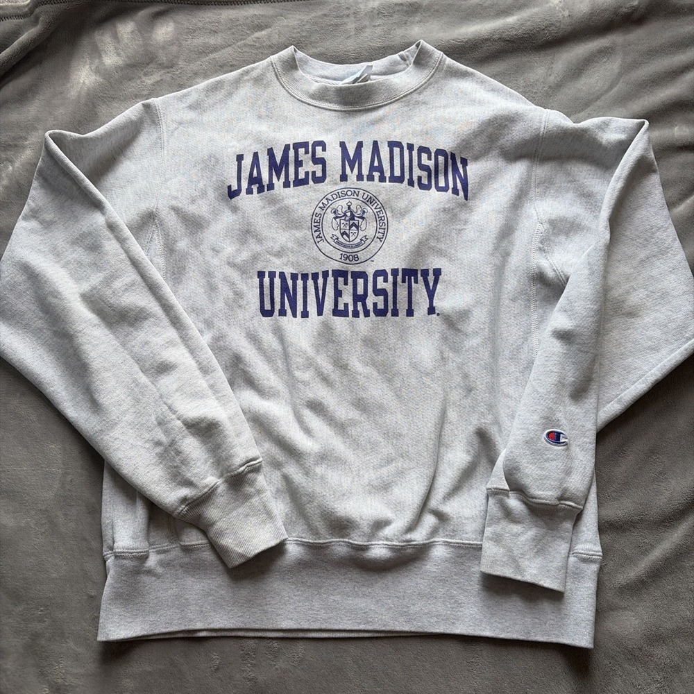 VTG 90s Champion Reverse Weave Sweatshirt James Madison University Mens Medium